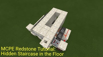 Minecraft Pocket Edition Redstone Tutorial: Hidden Staircase in the Floor (MCPE 1.0.5)