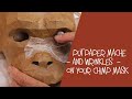 Put Face Wrinkles on a Paper Mache Chimpanzee Mask