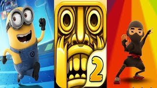 Despicable Me: Minion Rush Vs Temple Run 2 Vs Subway Surfers screenshot 4