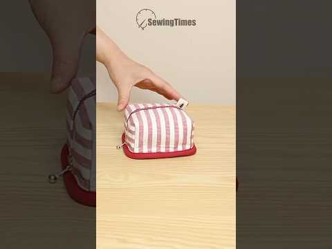 DIY Square <strong>Zipper</strong> Pouch 🐳 Multipurpose Storage Case Sewing Tutorial