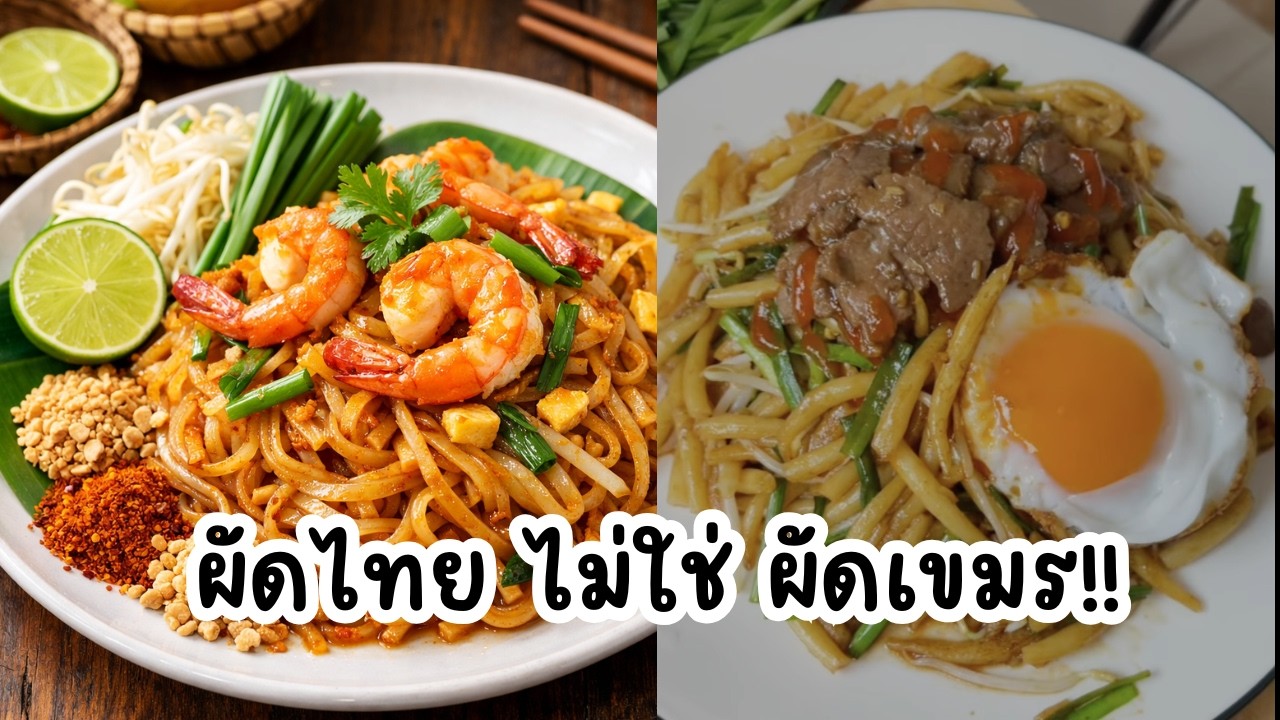 เจาะลึกความต่าง ผัดไทย vs ผัดเขมร