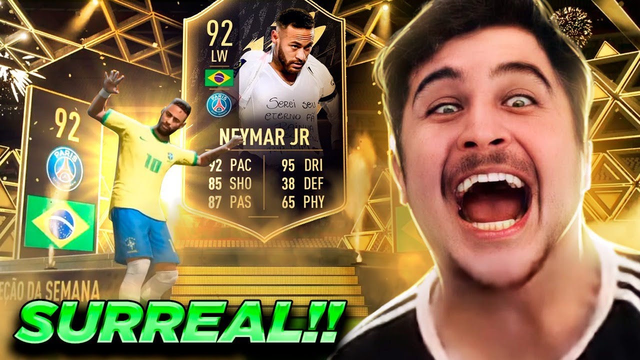 TIREI O NEYMAR 92 INFORM NOS PACKS DO FIFA 22 E MONTEI O TIME LENDÁRIO!!