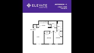 C Floor Plan at the Jefferson