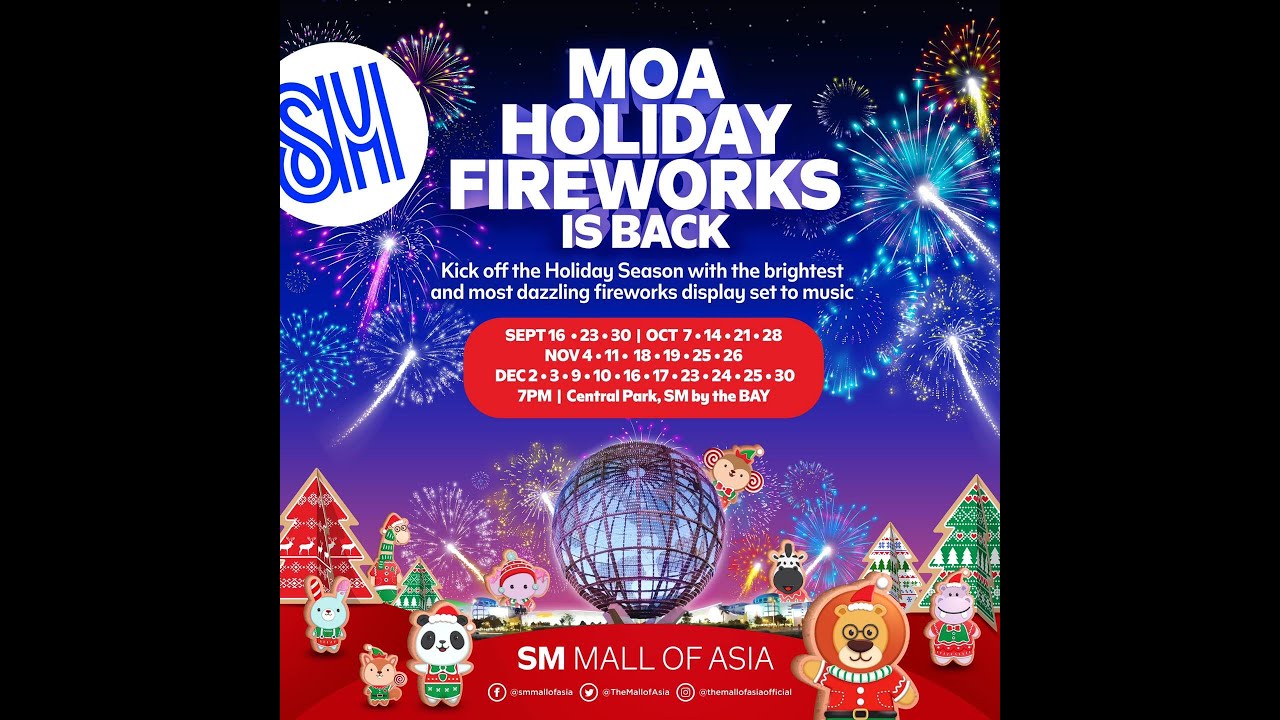 SM MOA Holiday Fireworks Display - October 21, 2022