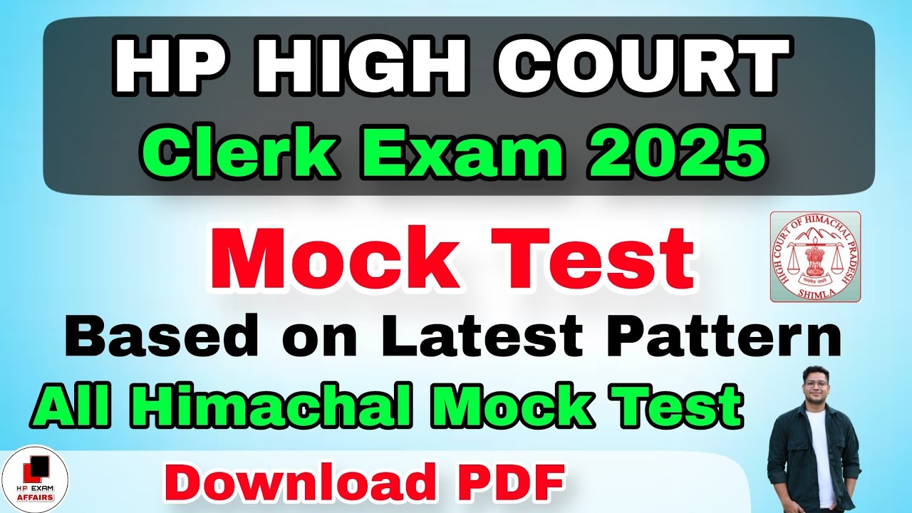 HP High Court Clerk Mock Test | 2025 | All Himachal Mock Test | Download PDF | hpexamaffairs