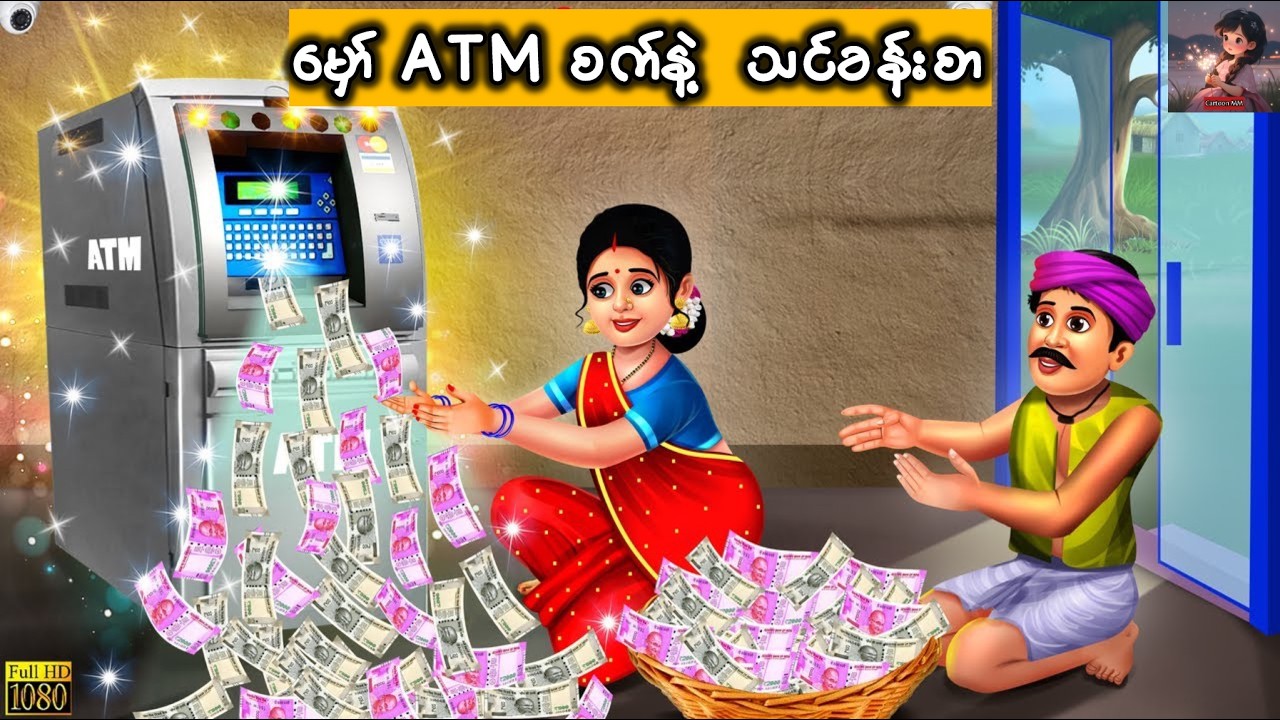 မှော်ATMစက်နဲ့ ဘဝသင်ခန်းစာ #cartoon #မြန်မာကာတွန်းကားများ