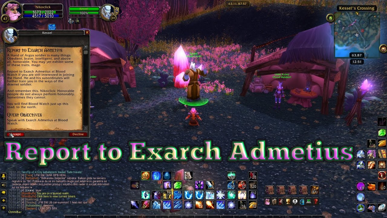 Report to Exarch Admetius