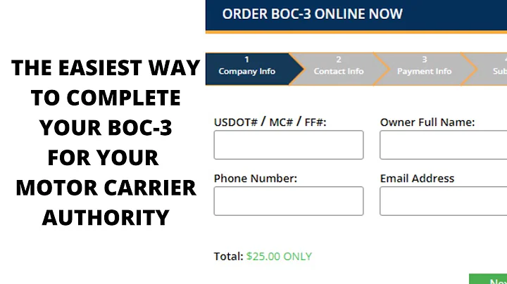 The easiest way to get your BOC-3 for your Motor Carrier Authority.