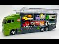 トミカ☆ミニカー開封チェック コンボイ収納後にスピード走行 Tomica cars open check load convoy speed drive