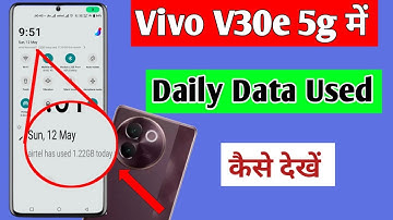 Vivo V30e 5g me daily data used kaise dekhe | how to enable daily data used in Vivo V30e 5g