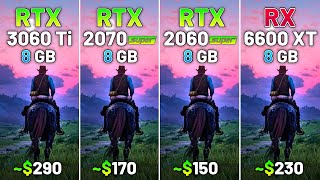RTX 3060 Ti vs RTX 2070 SUPER vs RTX 2060 SUPER vs RX 6600 XT - Test in 20 Games in 2024