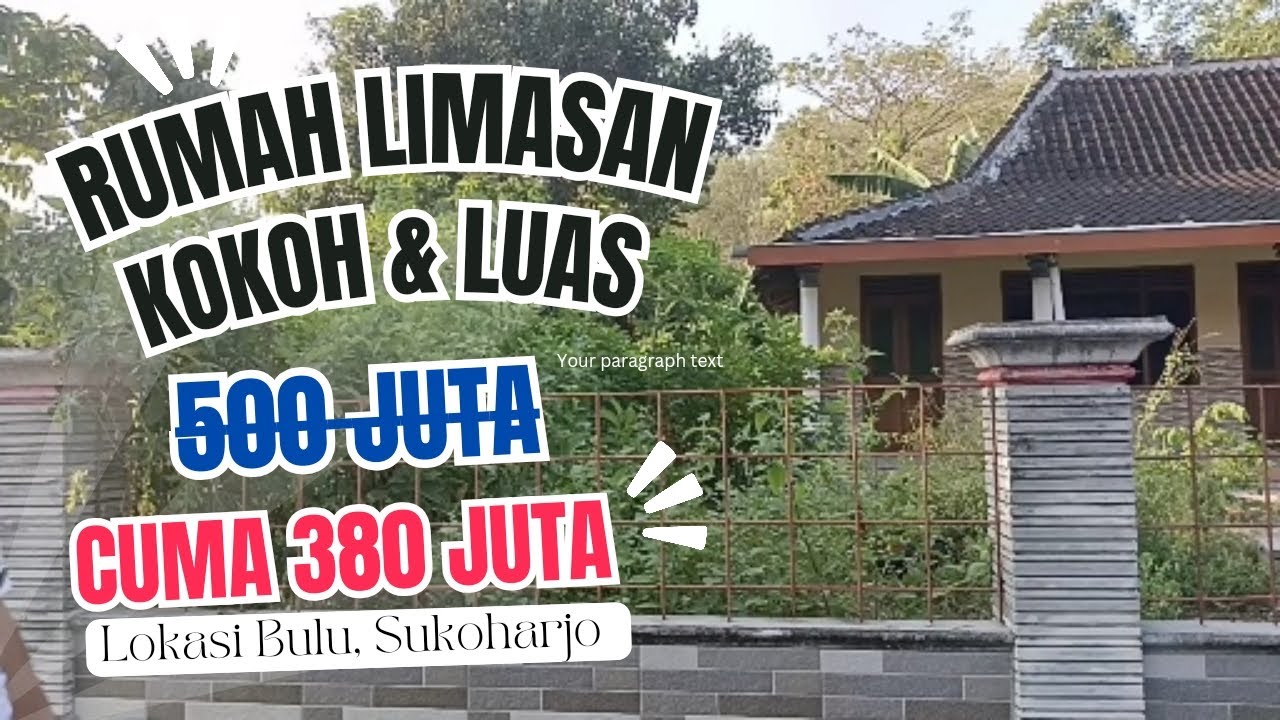 MURAH BANGET! JUAL RUMAH + TANAH LUAS 683 M2 HANYA 380 JUTA! #rumahminimalis #rumahsoloraya #murah