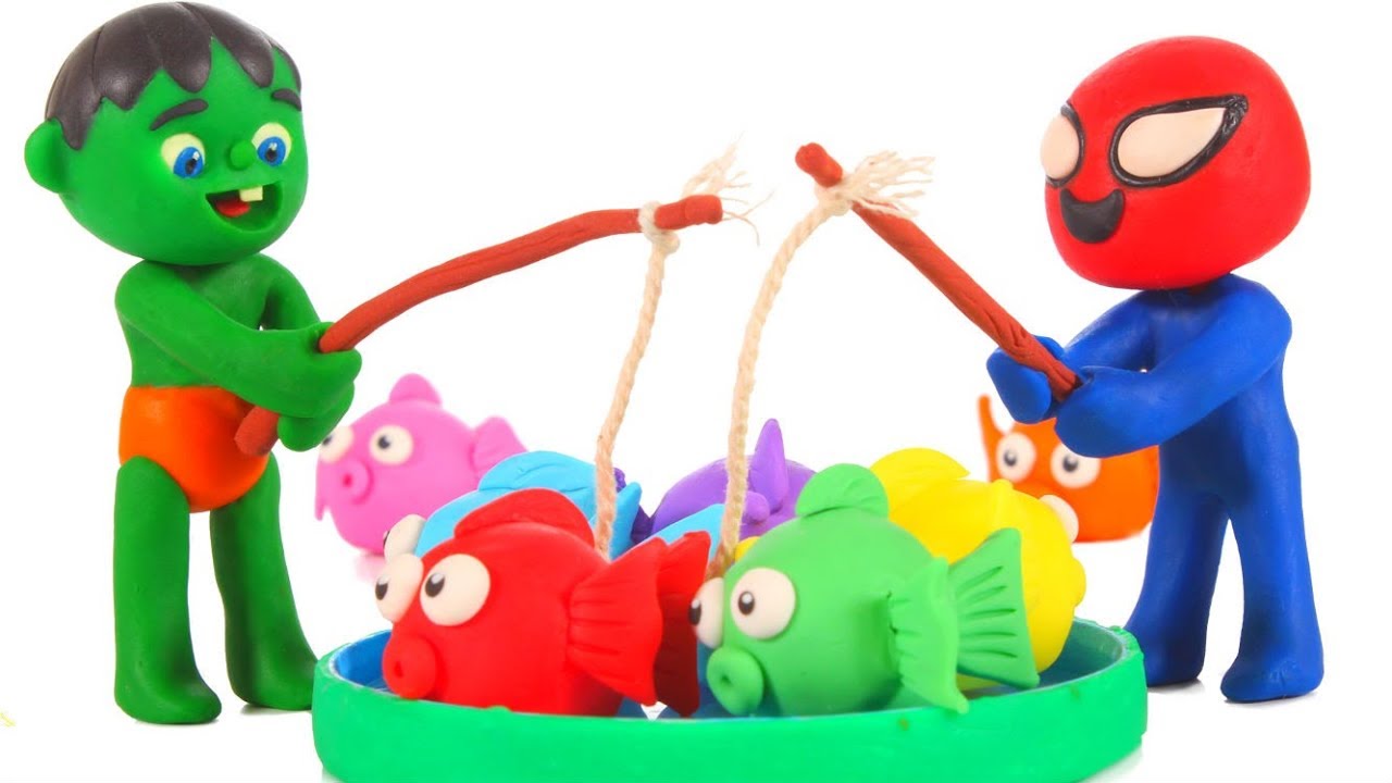 Kids Playing With Fishing Game Cartoons For Kids - YouTube