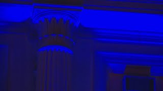 Waterbury shines blue in honor of essential workers