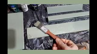 Cor Verde Sálvia na Tinta Esmalte a Base d'água .