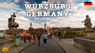 Würzburg, Germany - Walking Tour 4K - Amazing city in Bavaria that everyone should see