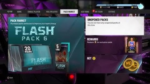 NBA 2K20 Myteam Guaranteed Flash Pack Locker Code