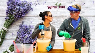 Making Calming Lavender Goat Milk Soap in a Slab Mold