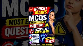 👉 NORCET MAINS MCQ 🚨Can You Get This Right? 💯🥗#norcetmcq #aiims #norcet10 #norcet