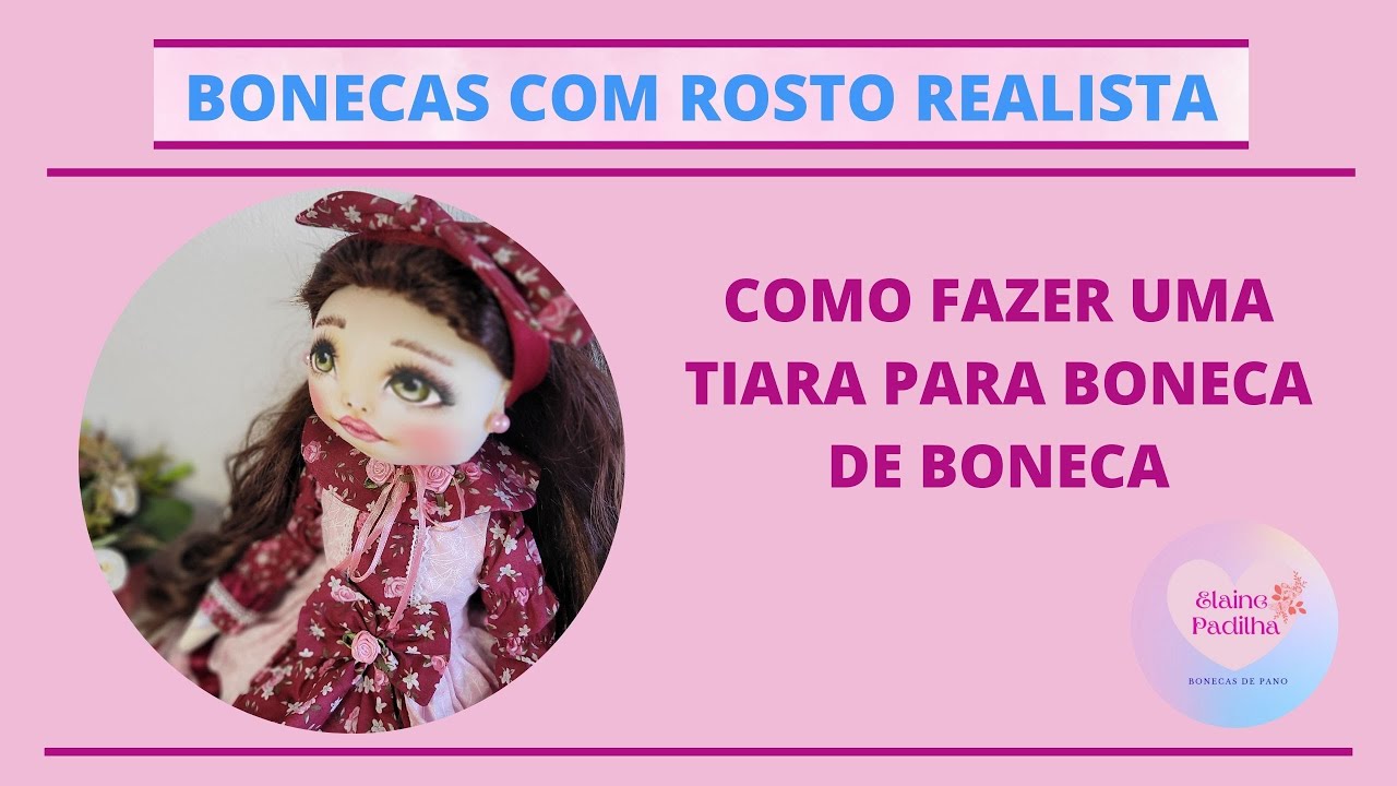 Como fazer tiara para boneca de pano