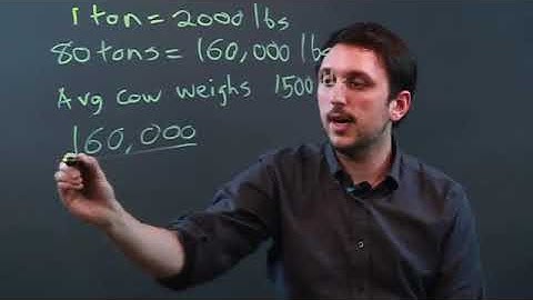 How Many Cows Equal 80 Tons?