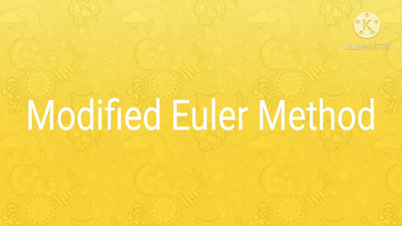 Modified Euler method - YouTube