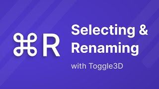 How to select and rename elements with Toggle3D