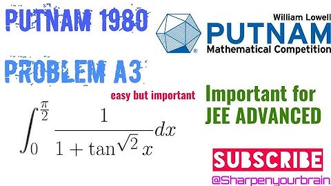 Putnam 1980 A3 | Easy but important for JEE ADVANCED | Definite integral based on King