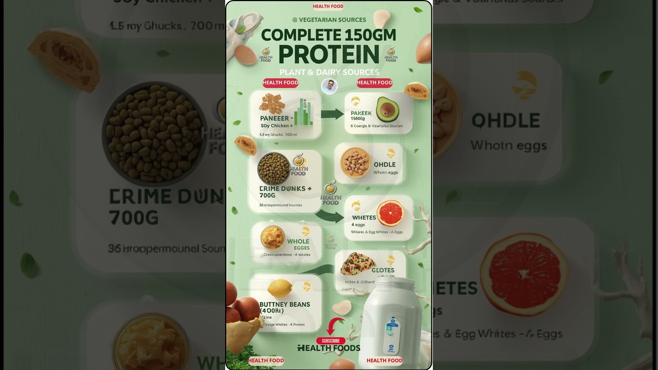 Complete 150g Protein Plan | Vegetarian Plant & Dairy Sources