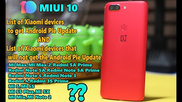 LIST OF XIAOMI DEVICES TO GET ANDROID PIE UPDATE