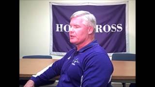 Football Coach Tom Gilmore With Charter TV3 (Holy Cross Athletics)