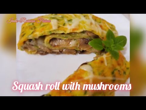 Video: How To Make A Squash Roll With Mushrooms And Cheese