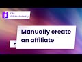 Manually create an affiliate | Jaka Affiliate Marketing | Shopify App Tutorial