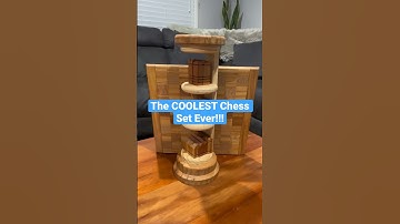 COOLEST Chess Set ever built. #diy #woodworking #reelsvideo #chessboard #easydiy #woodwork  #fypシ゚