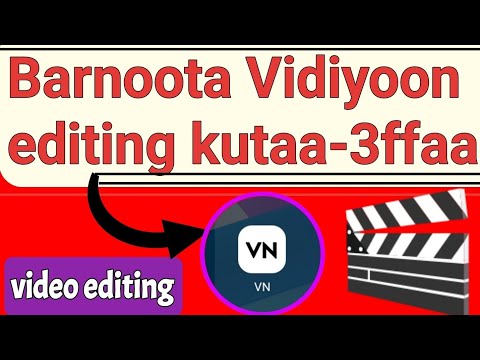Barnoota Vidiyoon Editing Kutaa 3ffaa Software Jajjaboo Fi Itti Fayyadama Isaa