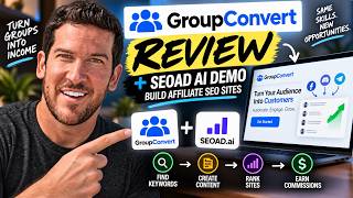 Кадр из ролика «GroupConvert Review SEOAD AI Demo, Build Affiliate SEO Sites»