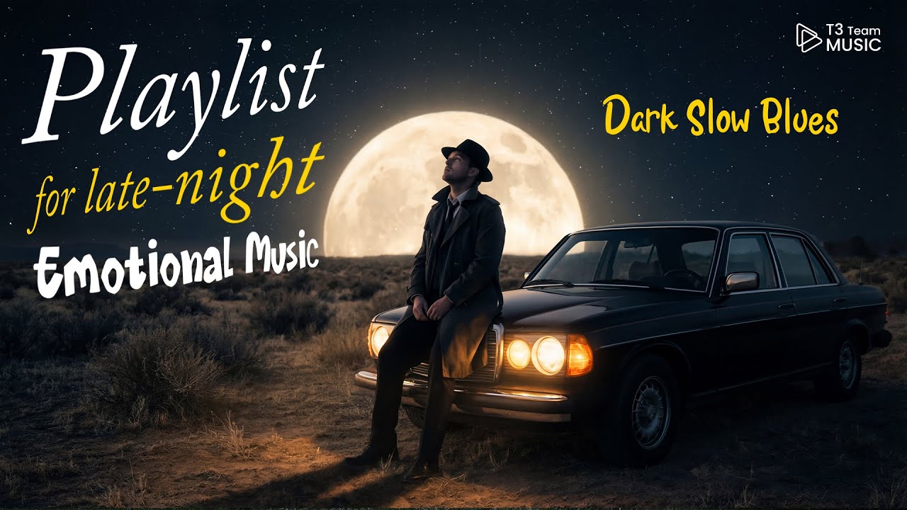 Dark Slow Blues for Lonely Nights | Electric Guitar and Piano | Music for Sleep & Deep Thinking