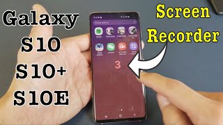 I show you how to record your screen on the samsung galaxy s10, s10
plus and s10e. note that it comes included with a built in recorder
but only for g...