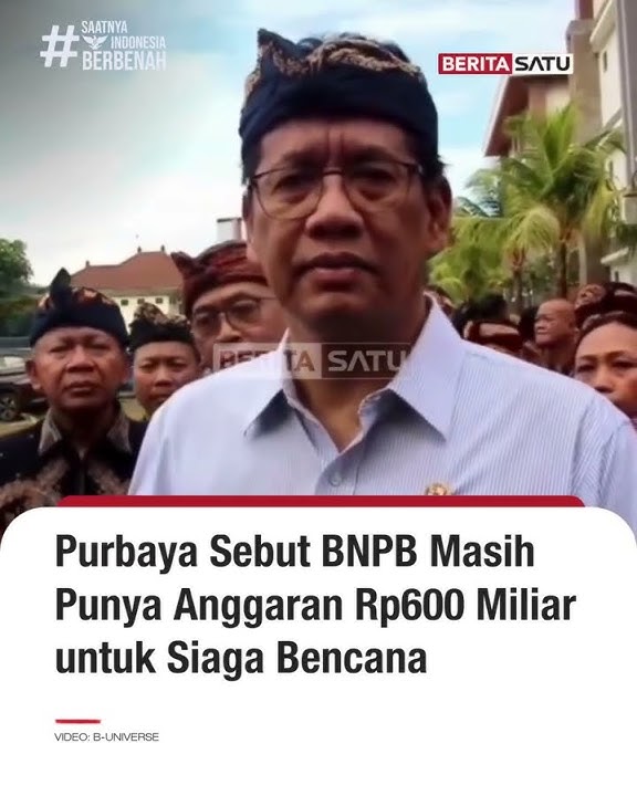 Purbaya Sebut BNPB Masih Punya Anggaran Rp600 Miliar untuk Siaga Bencana #beritasatu