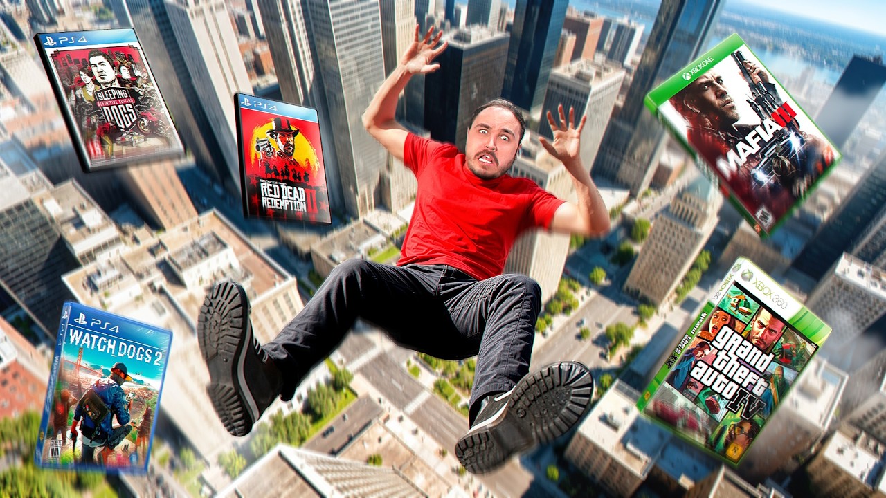 Pulei do lugar MAIS ALTO em 10 jogos de MUNDO ABERTO diferentes