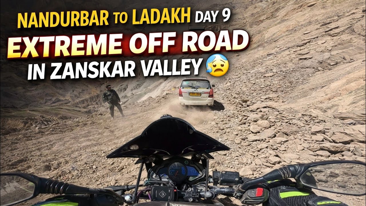 Nandurbar to Ladakh - Day 9  |  NS200 ne Zanskar Valley me दम तोड़ दिया ? 😱