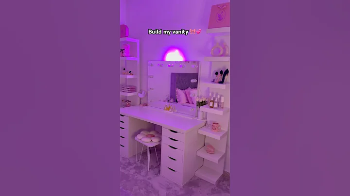 Build my new vanity with me ✨💕🫧 #vanity #roomtour #room