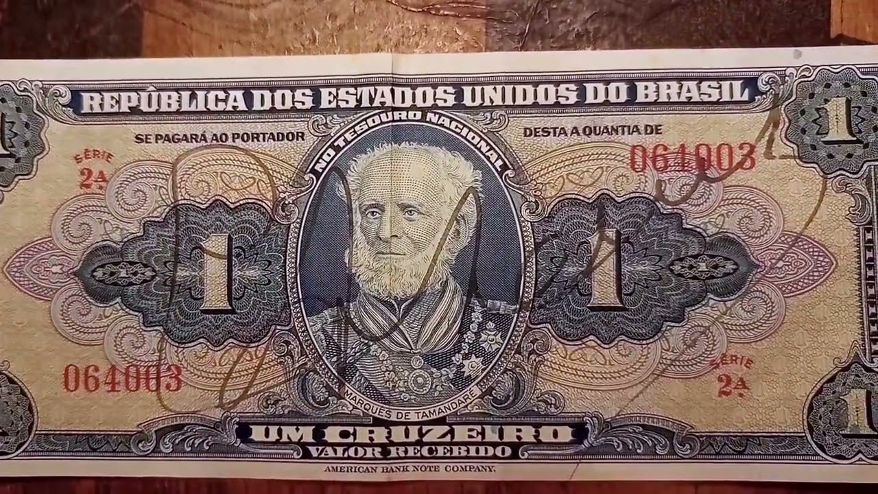 Antiga e Rara Cédula de 1 Cruzeiro Autografada