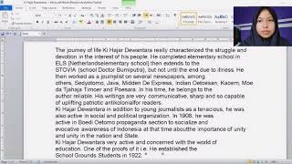 Learn English from Biography  Text by Translating it Distance Learning in the Midst of Covid_19 Era