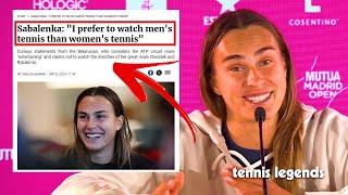 Aryna Sabalenka 'I didn't want to DAMAGE women's tennis'  Madrid 2024