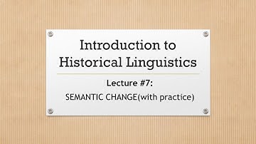 Intro to Historical Linguistics / Uvod u istorijsku lingvistiku: Lecture 7 / Predavanje 7