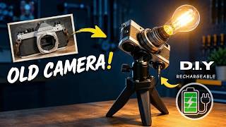 Not Just an Old Camera! I Turned It Into a Rechargeable Desk Lamp!