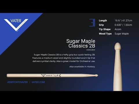 Vater Tip Sound - Sugar Maple Classics 2B (Wood)
