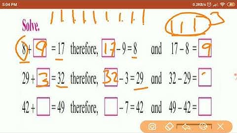 Std 2nd Subject Maths Topic 18 - Addition and Subtraction - A Pair