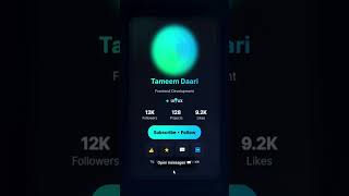 🔥 Floating Profile Card UI — HTML CSS JS Animation 🚀 #space #coding #python #css #html #js
